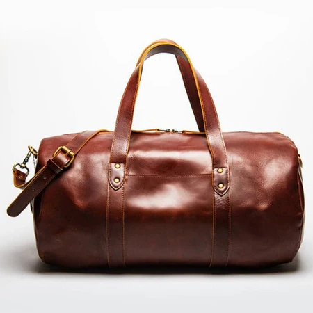 Leather Gym Bag 37L - Image 9